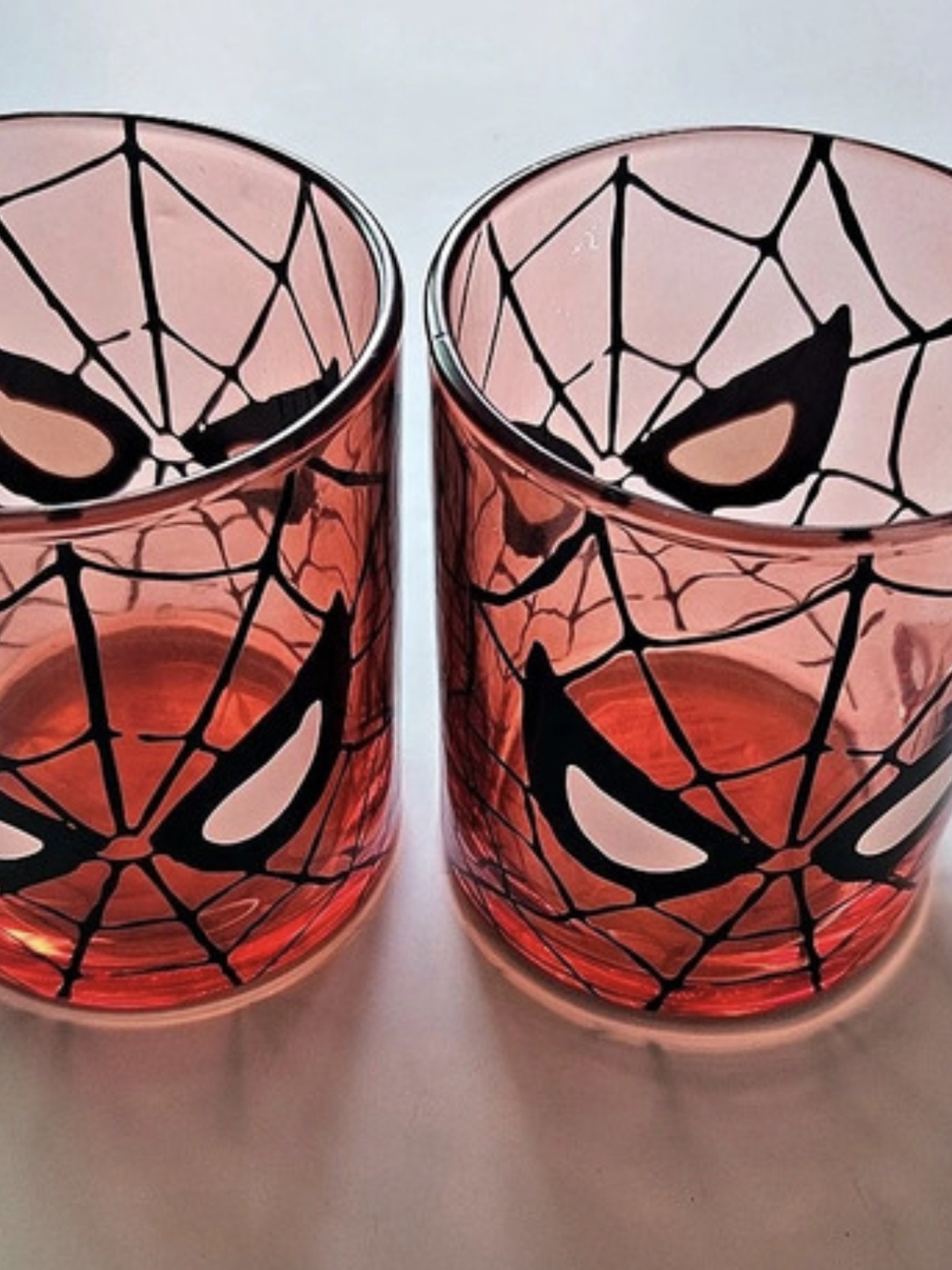 Marvel Spider-Man Web Design Mugs Red & Pink Mugs Like New